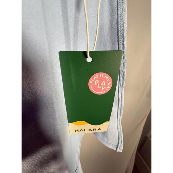 NWT Halara Halara Airy Cap Sleeve Tunic Top Side Slit Blue Size XS - Picture 5 of 6